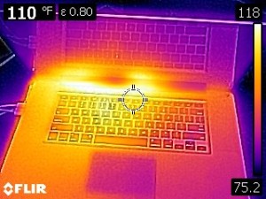 Laptop heat pattern